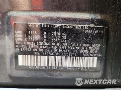 Zdjęcie 12 z 12 samochodu: 2011 SUBARU LEGACY 2.5I PREMIUM VIN:4S3BMCB61B3259615 - miniatura
