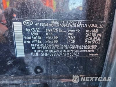 Zdjęcie 13 z 13 samochodu: 2022 HYUNDAI SANTA FE SEL VIN:5NMS2DAJ7NH460782 - miniatura