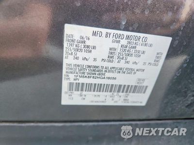 Zdjęcie 12 z 12 samochodu: 2017 FORD EXPLORER LIMITED VIN:1FM5K8F82HGA18056 - miniatura