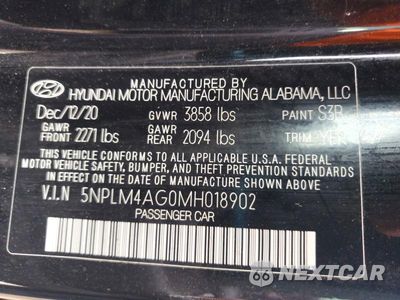 Zdjęcie 12 z 12 samochodu: 2021 HYUNDAI ELANTRA SEL VIN:5NPLM4AG0MH018902 - miniatura