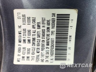 Zdjęcie 12 z 12 samochodu: 2013 HONDA ACCORD EXL VIN:1HGCR2F83DA245677 - miniatura