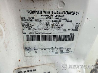 Zdjęcie 12 z 12 samochodu: 2008 FORD F450 SUPER DUTY VIN:1FDXF46Y28EE54052 - miniatura
