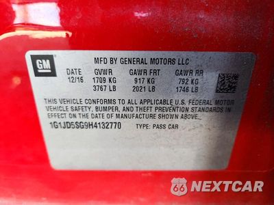 Zdjęcie 13 z 13 samochodu: 2017 CHEVROLET SONIC LT VIN:1G1JD5SG9H4132770 - miniatura