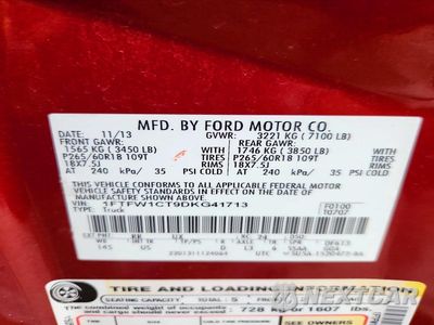 Zdjęcie 12 z 12 samochodu: 2013 FORD F150 SUPERCREW VIN:1FTFW1CT9DKG41713 - miniatura