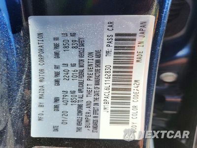 Zdjęcie 12 z 12 samochodu: 2020 MAZDA 3 SELECT VIN:JM1BPACL6L1162830 - miniatura