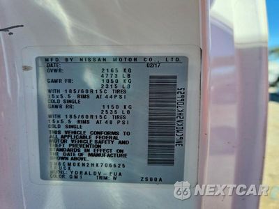 Zdjęcie 13 z 13 samochodu: 2017 NISSAN NV200 DELIVERY VAN VIN:3N6CM0KN2HK706625 - miniatura
