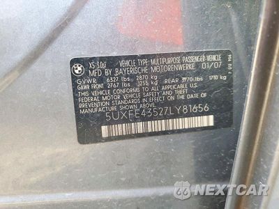 Zdjęcie 12 z 12 samochodu: 2007 BMW X5 3.0I VIN:5UXFE43527LY81656 - miniatura