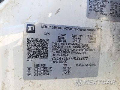 Zdjęcie 12 z 12 samochodu: 2022 CHEVROLET SILVERADO K2500 HEAVY DUTY VIN:2GC4YLEY7N1222573 - miniatura
