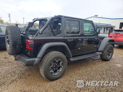Trzecie zdjęcie samochodu z tyłu: 2023 JEEP WRANGLER RUBICON 4XE VIN:1C4JJXR60PW586062 - miniatura