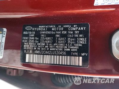 Zdjęcie 13 z 13 samochodu: 2020 HYUNDAI TUCSON SE VIN:KM8J2CA42LU120456 - miniatura
