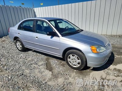 Czwarte zdjęcie samochodu z boku: 2002 HONDA CIVIC LX VIN:1HGES15582L000633 - miniatura