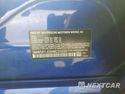 Zdjęcie 13 z 13 samochodu: 2022 BMW 330I VIN:3MW5R1J05N8C31034 - miniatura