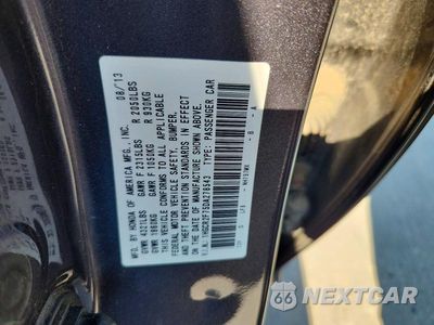 Zdjęcie 13 z 13 samochodu: 2013 HONDA ACCORD EX VIN:1HGCR2F75DA278543 - miniatura