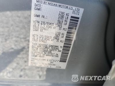 Zdjęcie 14 z 14 samochodu: 2021 NISSAN MURANO SL VIN:5N1AZ2CS6MC137527 - miniatura