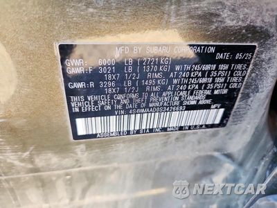 Zdjęcie 14 z 14 samochodu: 2025 SUBARU ASCENT PREMIUM VIN:4S4WMAAD0S3426693 - miniatura