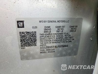 Zdjęcie 12 z 12 samochodu: 2020 CHEVROLET MALIBU LS VIN:1G1ZB5ST4LF079866 - miniatura