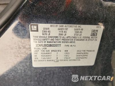 Zdjęcie 13 z 13 samochodu: 2011 CHEVROLET EQUINOX LT VIN:2CNFLEEC0B6220777 - miniatura