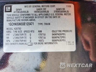Zdjęcie 12 z 12 samochodu: 2009 CHEVROLET SILVERADO K2500 HEAVY DUTY LTZ VIN:1GCHK69K69E120471 - miniatura