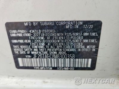 Zdjęcie 13 z 13 samochodu: 2021 SUBARU CROSSTREK VIN:JF2GTAEC8M8300358 - miniatura