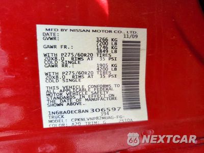 Zdjęcie 12 z 12 samochodu: 2010 NISSAN TITAN SE VIN:1N6BA0EC8AN306597 - miniatura