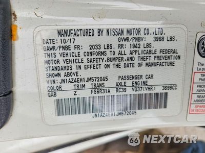 Zdjęcie 12 z 12 samochodu: 2018 NISSAN 370Z BASE VIN:JN1AZ4EH1JM572045 - miniatura