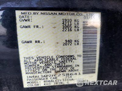 Zdjęcie 12 z 12 samochodu: 2015 NISSAN ALTIMA 2.5 S VIN:1N4AL3AP2FC258641 - miniatura