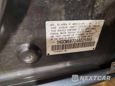 Zdjęcie 13 z 13 samochodu: 2004 HONDA ACCORD EX VIN:1HGCM56724A025969 - miniatura