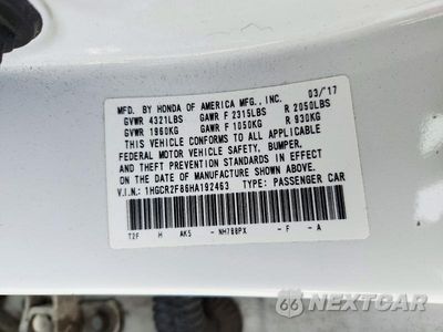Zdjęcie 12 z 12 samochodu: 2017 HONDA ACCORD EXL VIN:1HGCR2F86HA192463 - miniatura