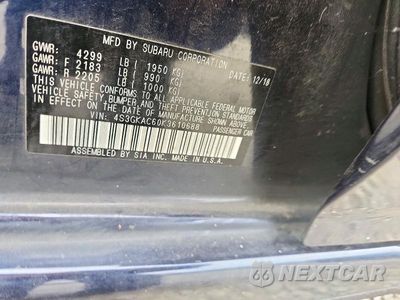 Zdjęcie 12 z 12 samochodu: 2019 SUBARU IMPREZA PREMIUM VIN:4S3GKAC60K3610688 - miniatura