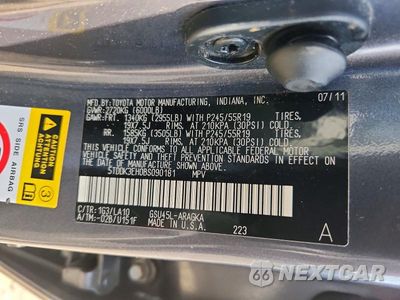Zdjęcie 13 z 13 samochodu: 2011 TOYOTA HIGHLANDER LIMITED VIN:5TDDK3EH0BS090181 - miniatura