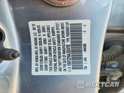 Zdjęcie 12 z 12 samochodu: 2020 HONDA CIVIC SPORT VIN:19XFC2F84LE024792 - miniatura