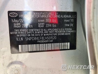 Zdjęcie 12 z 12 samochodu: 2020 HYUNDAI ELANTRA SEL VIN:5NPD84LF8LH501520 - miniatura