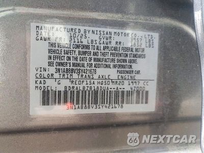 Zdjęcie 13 z 13 samochodu: 2025 NISSAN SENTRA S VIN:3N1AB8BV3SY421678 - miniatura