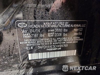 Zdjęcie 12 z 12 samochodu: 2014 HYUNDAI ELANTRA SE VIN:5NPDH4AE5EH499769 - miniatura