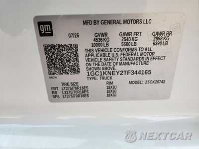 Zdjęcie 12 z 12 samochodu: 2026 CHEVROLET SILVERADO K2500 HEAVY DUTY LT VIN:1GC1KNEY2TF344165 - miniatura