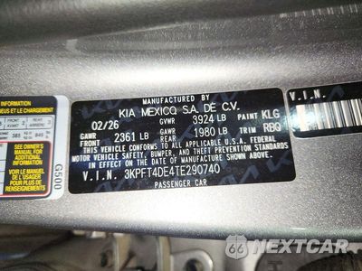 Zdjęcie 12 z 12 samochodu: 2026 KIA K4 LXS VIN:3KPFT4DE4TE290740 - miniatura