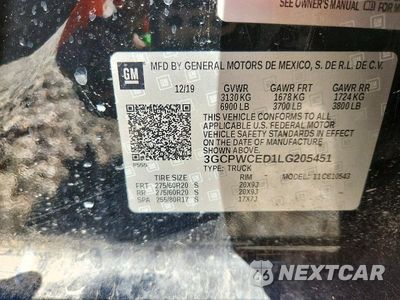 Zdjęcie 12 z 12 samochodu: 2020 CHEVROLET SILVERADO C1500 LT VIN:3GCPWCED1LG205451 - miniatura