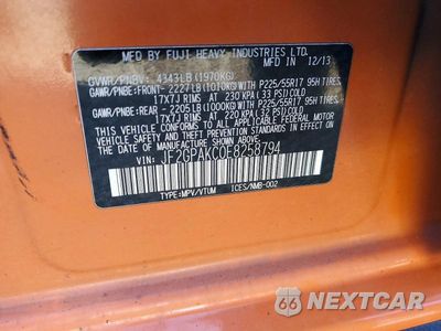 Zdjęcie 14 z 14 samochodu: 2014 SUBARU XV CROSSTREK 2.0 LIMITED VIN:JF2GPAKC0E8258794 - miniatura