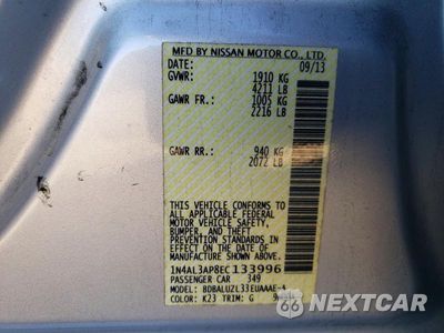 Zdjęcie 12 z 12 samochodu: 2014 NISSAN ALTIMA SV VIN:1N4AL3AP8EC133996 - miniatura