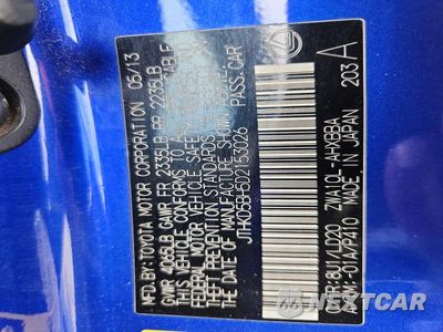Zdjęcie 13 z 13 samochodu: 2013 LEXUS CT 200 VIN:JTHKD5BH5D2153026 - miniatura