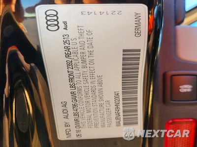 Zdjęcie 13 z 13 samochodu: 2017 AUDI A4 PREMIUM PLUS VIN:WAUENAF49HN020041 - miniatura