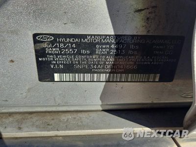 Zdjęcie 12 z 12 samochodu: 2015 HYUNDAI SONATA SPORT VIN:5NPE34AF0FH041666 - miniatura