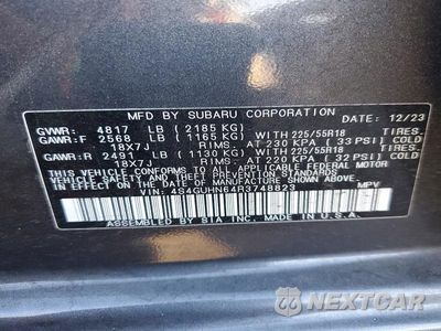 Zdjęcie 13 z 13 samochodu: 2024 SUBARU CROSSTREK LIMITED VIN:4S4GUHN64R3748823 - miniatura
