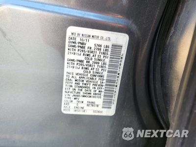 Zdjęcie 13 z 13 samochodu: 2012 INFINITI FX50 BASE VIN:JN8BS1MW0CM180105 - miniatura