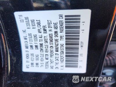 Zdjęcie 12 z 12 samochodu: 2016 HONDA ACCORD EX VIN:1HGCR2F75GA157340 - miniatura