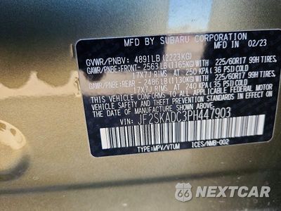 Zdjęcie 13 z 13 samochodu: 2023 SUBARU FORESTER PREMIUM VIN:JF2SKADC3PH447903 - miniatura