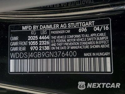 Zdjęcie 12 z 12 samochodu: 2016 MERCEDES-BENZ CLA 250 4MATIC VIN:WDDSJ4GB9GN376400 - miniatura