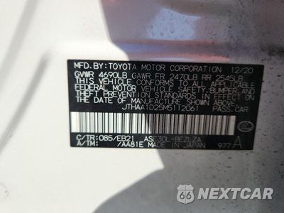 Zdjęcie 12 z 12 samochodu: 2021 LEXUS IS 300 VIN:JTHAA1D25M5112061 - miniatura