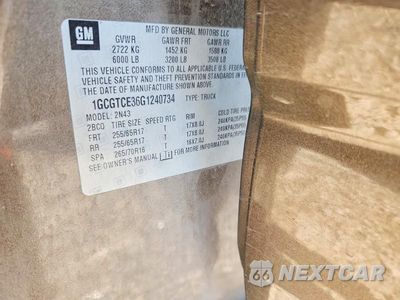 Zdjęcie 12 z 12 samochodu: 2016 CHEVROLET COLORADO LT VIN:1GCGTCE36G1240734 - miniatura