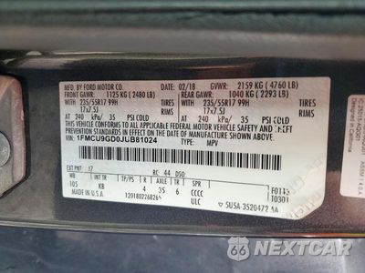 Zdjęcie 13 z 13 samochodu: 2018 FORD ESCAPE SE VIN:1FMCU9GD0JUB81024 - miniatura